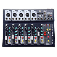 7 Channel DJ Audio Mixer Bluetooth USB Reverb Effect Mixing Console Amplifier for Tiktok Youtube Live Broadcast Studio Karaoke DJ Trendha