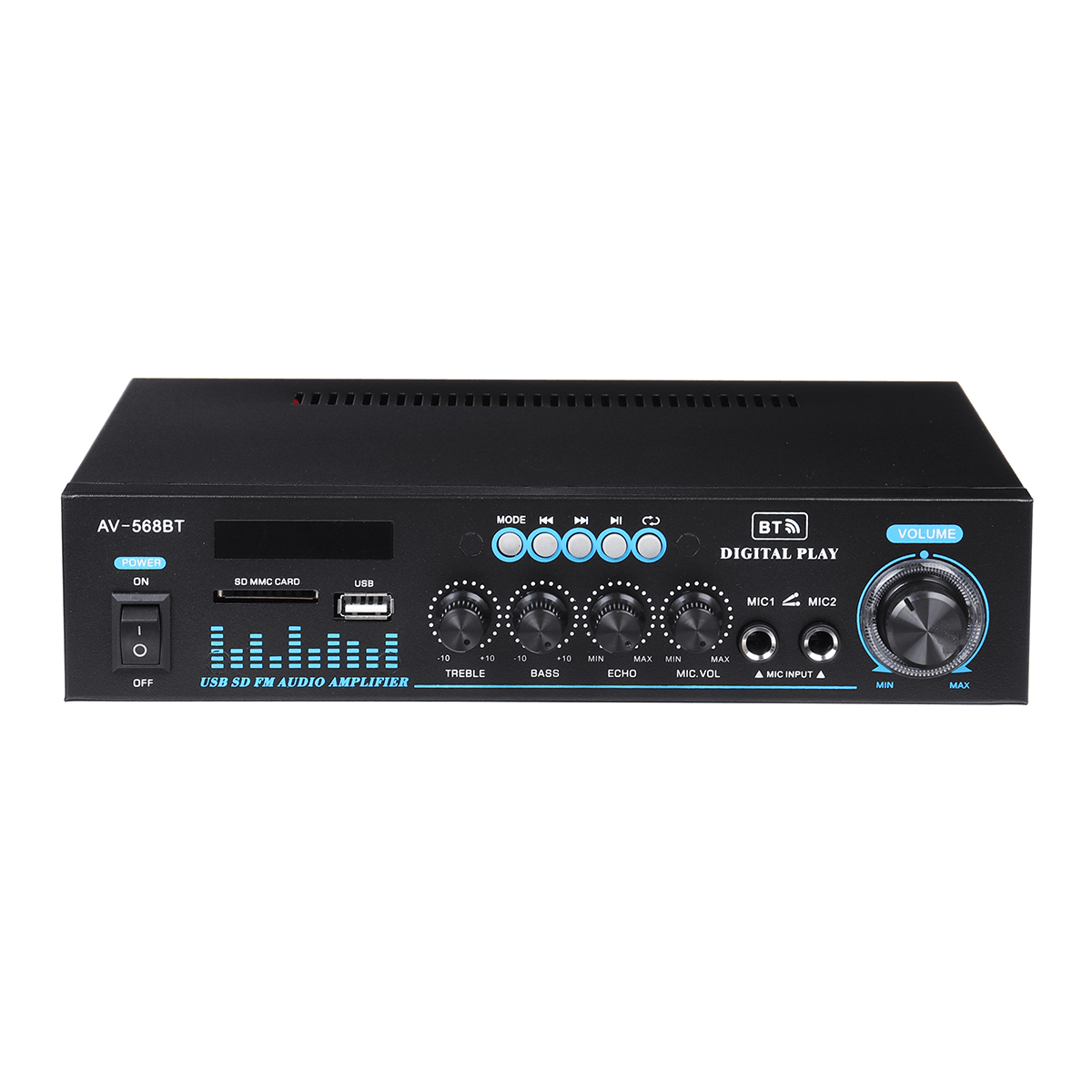 1000W HIFI Power Amplifiers Stereo Audio Bluetooth Amplifier Car Home Theater Sound 220V dylinoshop