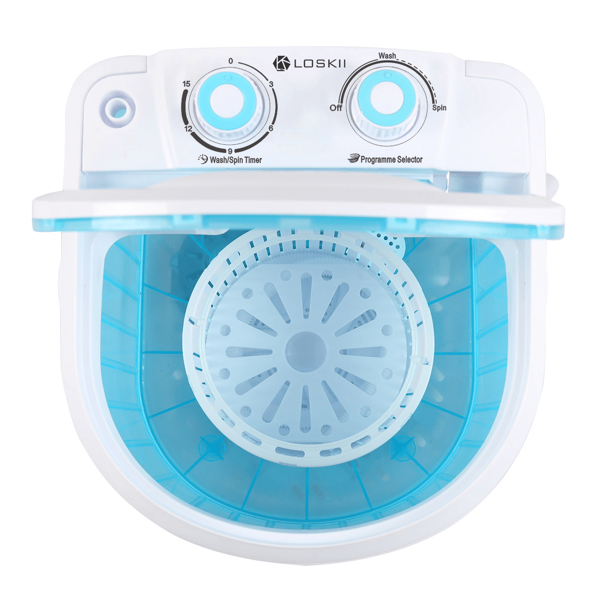 [EU Plug]Loskii LK-WM1 Portable Mini Washing Machine 4.5Kg 220V 300W Low Noise Strong Motivation for Home Apartments Dorms Trendha