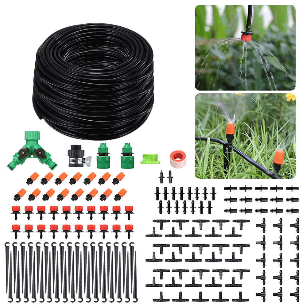 157Pcs Micro Drip Irrigation System Plant Self Watering Garden 40M Hose Kit dylinoshop