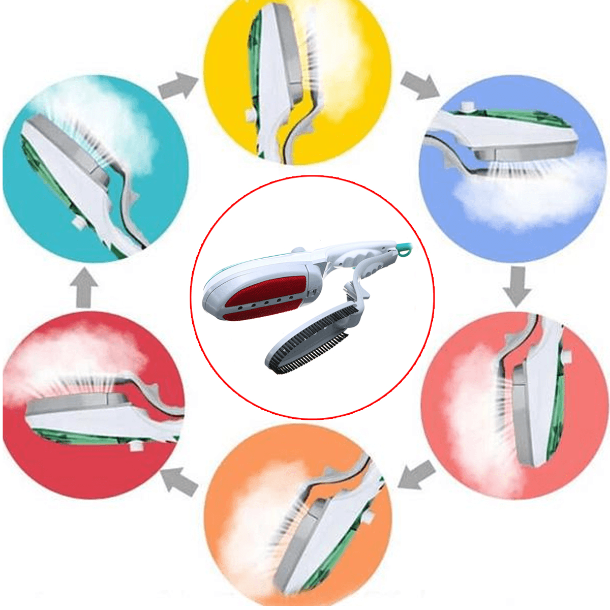 650W Portable Travel Handheld Garment Clothes Iron Electric Brush Remove Steamer Trendha