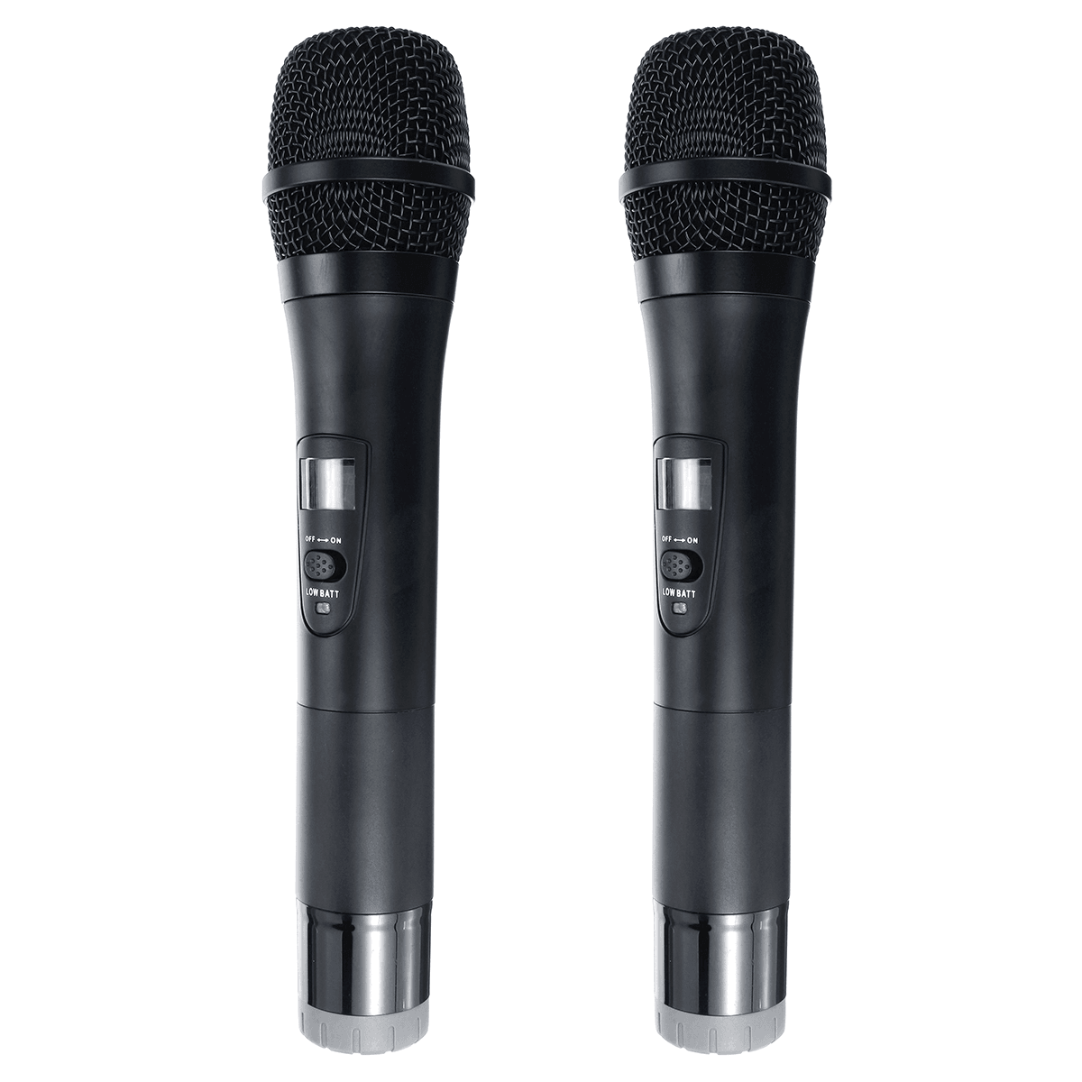 Professional UHF Double Wireless Handheld Karaoke Microphone with 3.5Mm Receiver Trendha