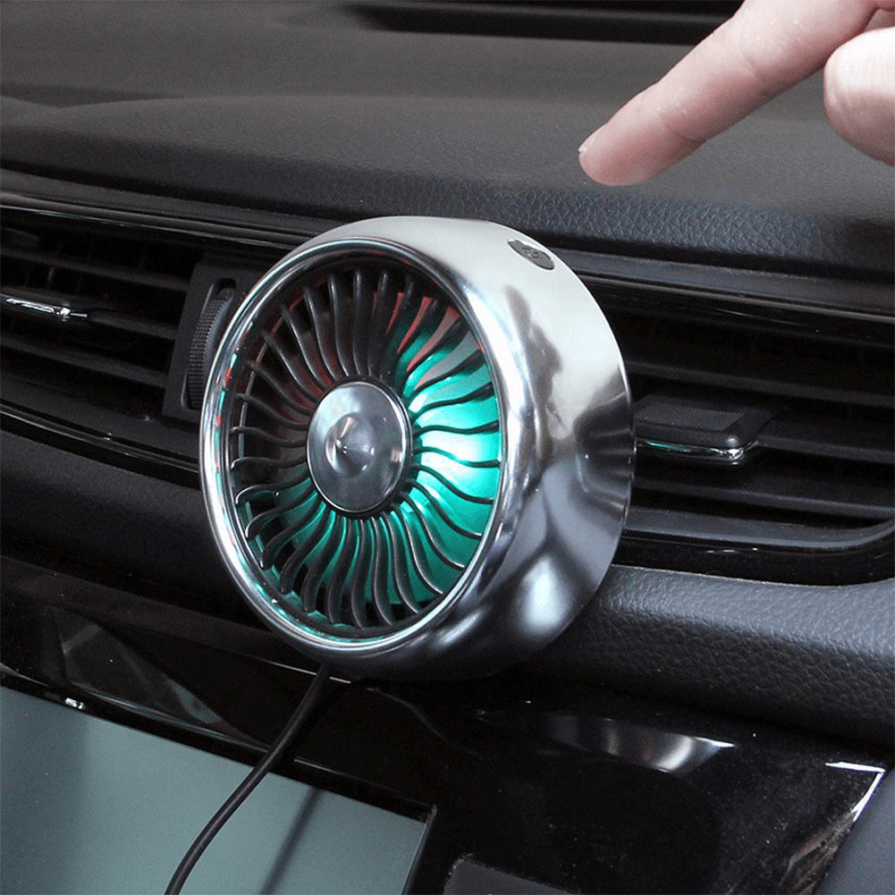 5W 5V Car Cooling Fan 3-Level Adjustable USB Rechargeable Mini Colorful Fan Outdoor Travel Trendha