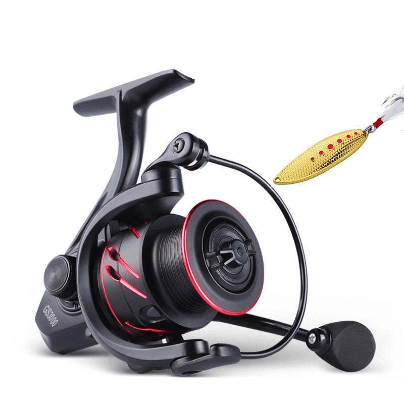 LINNHUE 5.0:1 Max Drag 10Kg Power Fishing Reel Full Metal Spool Spinning Reel Smooth Sea Carp Fishing Reel Black dylinoshop