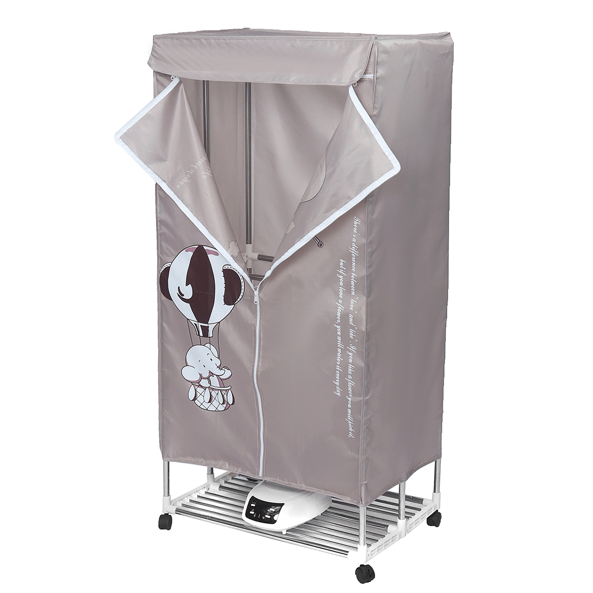 1500W Remote Control Electric Clothes Dryer Folding Wardrobe Heat Machine dylinoshop