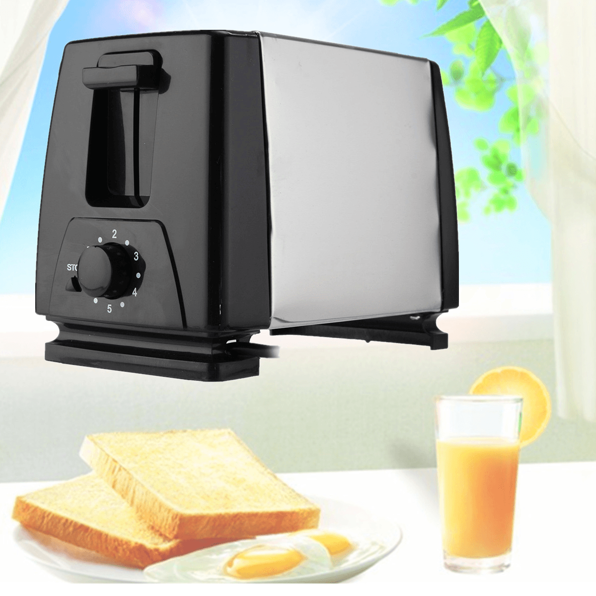 MONDA Electric Automatic 2 Slice Bread Toaster Oven Toaster Sandwich Maker Grill Machine Trendha