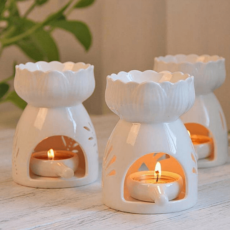 Oil Burner Ceramic Wax Warmer Aroma Censer Candle Holder Essential Oil Incense Trendha