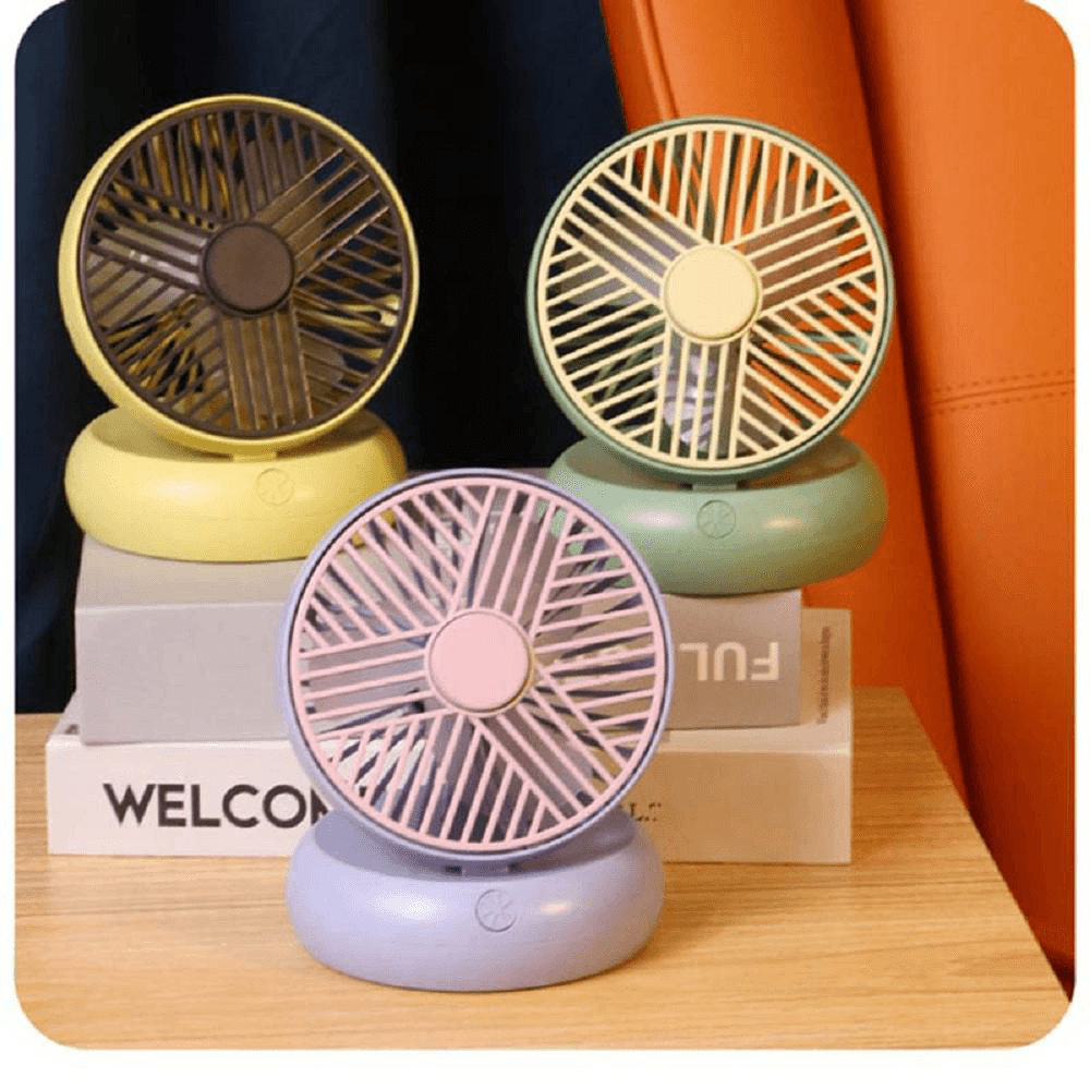 Portable Mini Desktop Fan Adjustable Angle USB Air Cooler 2 Gears Wind Speed for Outdoor Home Office Trendha