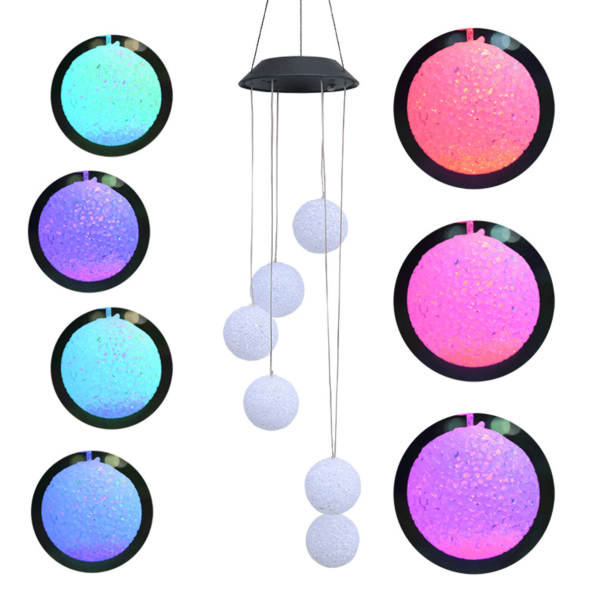 Aeolian Hanging Wind Solar LED Lights Chimes Powered String Lawn Garden Lamp dylinoshop