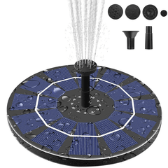 6V 2.5W Solar Fountain Pump 800Mah Battery Backup Bird Bath Garden Pond Pool dylinoshop