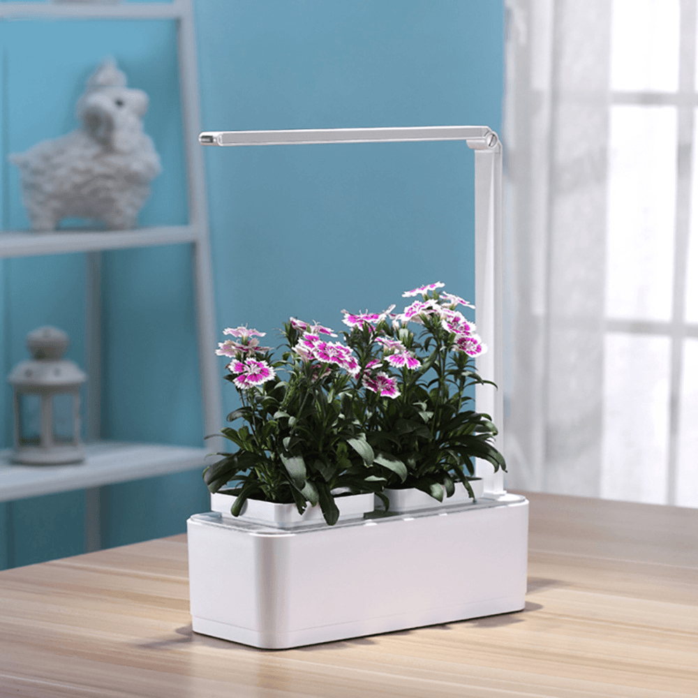 8W Intelligent Automatic Watering Pot LED Soilless Hydroponic Flower Pot Indoor Plant Growth Lamp Home Decoration dylinoshop