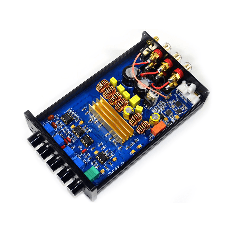 Yjhifi TPA3116 2.1 QCC3003 Bluetooth 5.0 Digital Power Amplifier PCM5120 DAC HIFI Fever Home Desktop Audio Amp Tone Class D 2X50W+100W Trendha