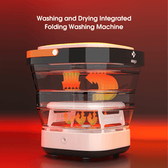 [6Th Version] Moyu XPB08-F2G Portable Mini Folding Washing Machine with Spin Dryer Drying and Disinfecting UV Sterilization Washer for Travel Home Camping Apartments Dorms RV Business Trendha