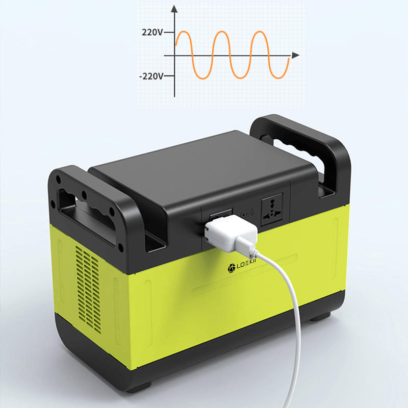 Loskii LK-PS63 Portable Outdoor Power Station Battery Generator 1210Wh Camping Solar Generator Emergency Energy Supply LED Display for Outdoor Camping Trendha