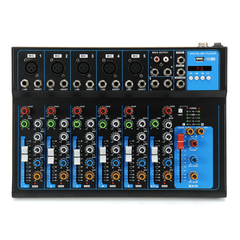 7 Channel Bluetooth Professional Audio Mixer Mixing Console for Performance Stage Wedding Speech Broadcast Trendha