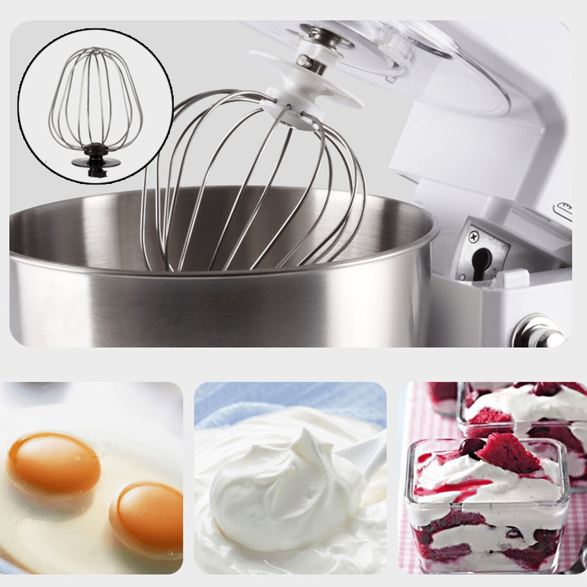 220-240V 800W 4L Automatic Dough Mixer 6 Speed Adjustable Kitchen Machine Mixer Trendha