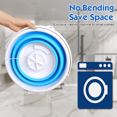 Portable Mini Turbine Clothes Washing Machine Compact Foldable Ultrasonic Washer USB Powered for Travel Home Camping Apartments Dorms RV Business Trendha