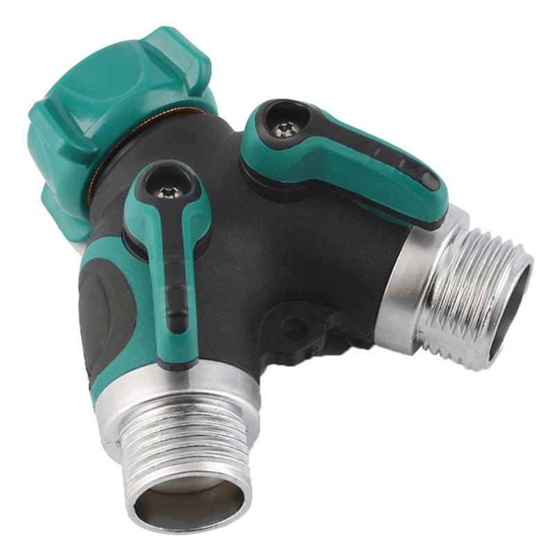 3/4 Inch Garden Hose 2 Way Splitter Valve Water Pipe Faucet Connector US Standard Thread dylinoshop