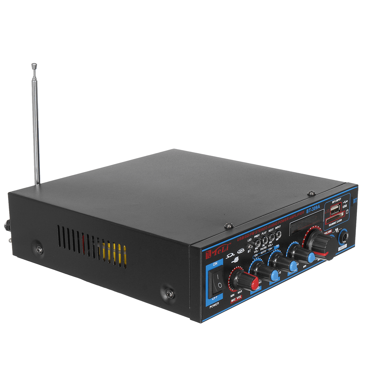 180W+180W Bluetooth Amplifier Audio Stereo Digital Radio Car Home Music AMP FM RC 110V US Plug dylinoshop