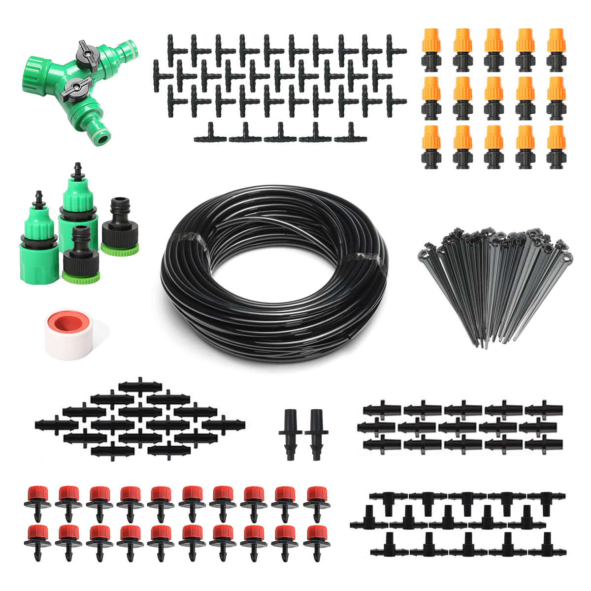 157Pcs Micro Drip Irrigation System Plant Self Watering Garden 40M Hose Kit dylinoshop