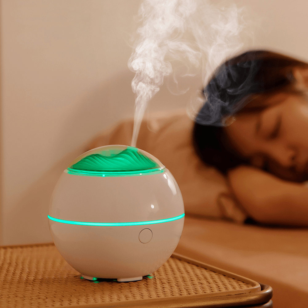 100Ml Mini Humidifier Aroma Essential Oil Diffuser USB 2 Gear Ultrasonic Fog Mist Maker with Colorful Lights for Home Bedroom Office dylinoshop