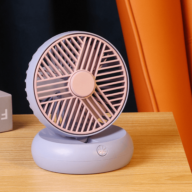 Portable Mini Desktop Fan Adjustable Angle USB Air Cooler 2 Gears Wind Speed for Outdoor Home Office Trendha