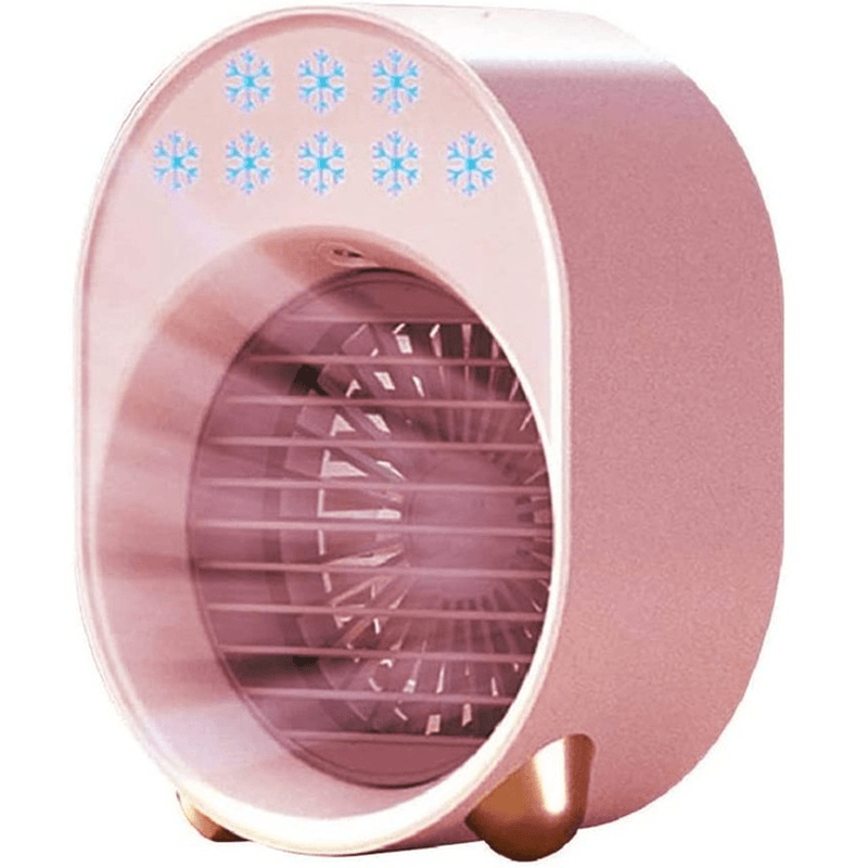 Mini Air Conditioner Portable USB Fan Air Cooler Humidifier 3 Speed Adjustable 6 Color Light Conditioning Purifier Trendha