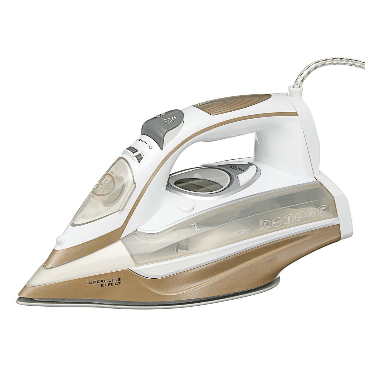 2400W 220V Handheld Portable Steam Iron Electric Garment Steamer Hanging Flat Ironing 4-Speed Temperature Adjustment Trendha