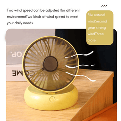 Portable Mini Desktop Fan Adjustable Angle USB Air Cooler 2 Gears Wind Speed for Outdoor Home Office Trendha