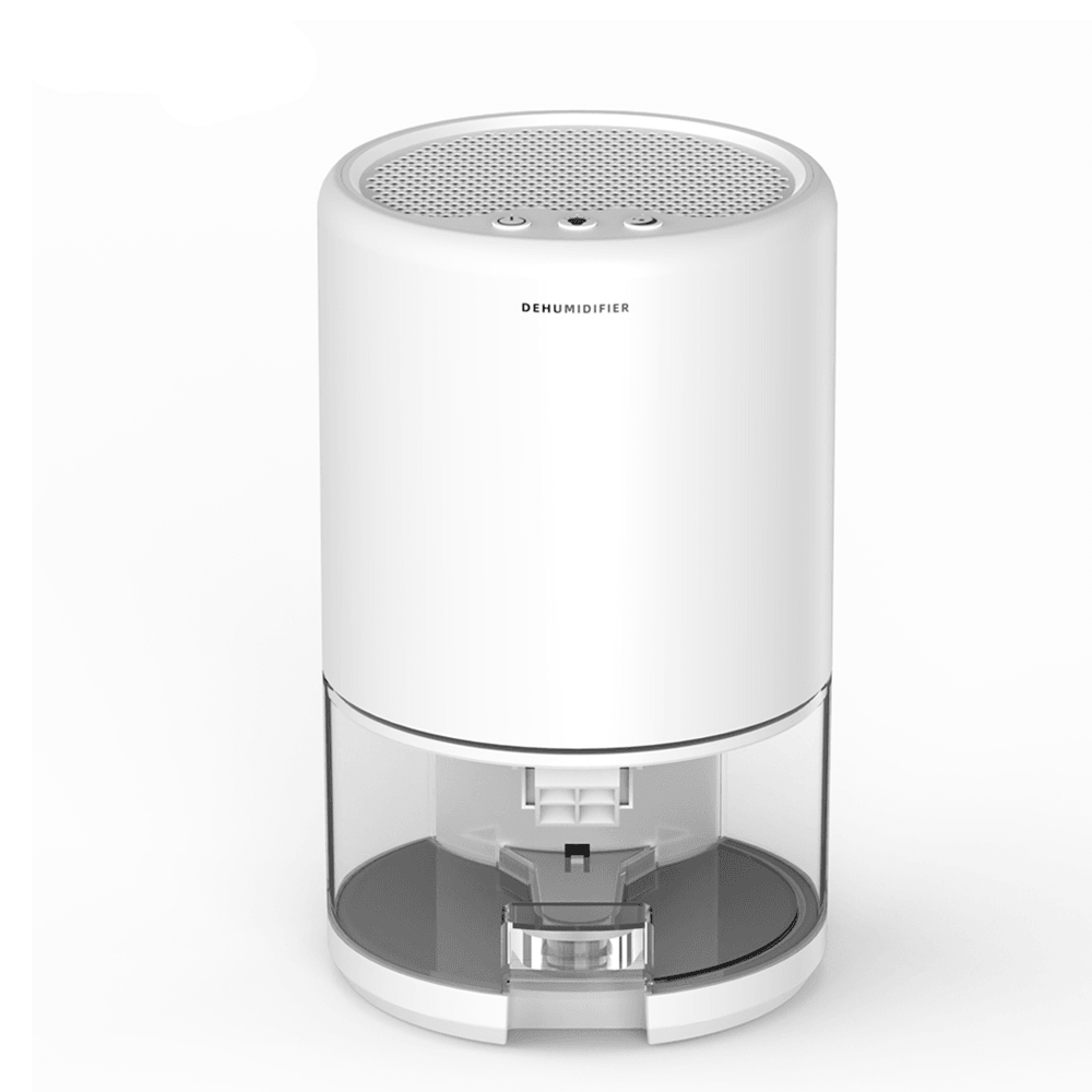 Mini Dehumidifier Air Dryer Moisture Absorber Powerful Dehumidification Negative Ion Sterilization 1000Ml Water Tank for Home Bedroom Kitchen Office Trendha