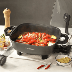 Liven DHG-558 Eletric Skillet 5.5L 1800W 5Gear Knob Control Hot Pot Non-Stick Pot from Ecological Chain Trendha