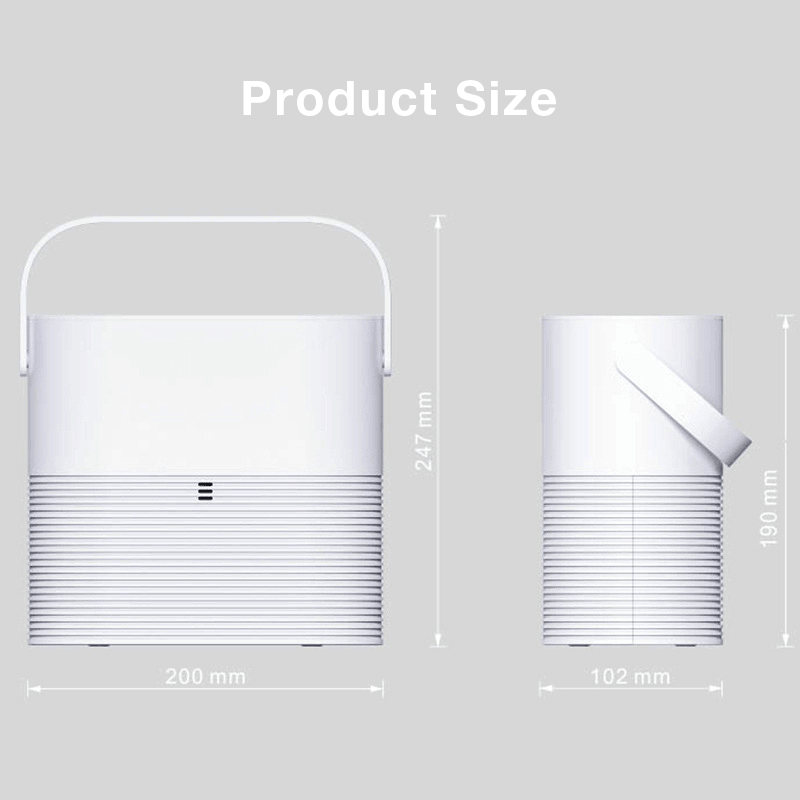 3Life 359 Portable Air Purifier 8000Mah Battery Life 4 Gear Automatic Detection Remove Dust Smoke Pollen PM2.5 Screen Display Trendha