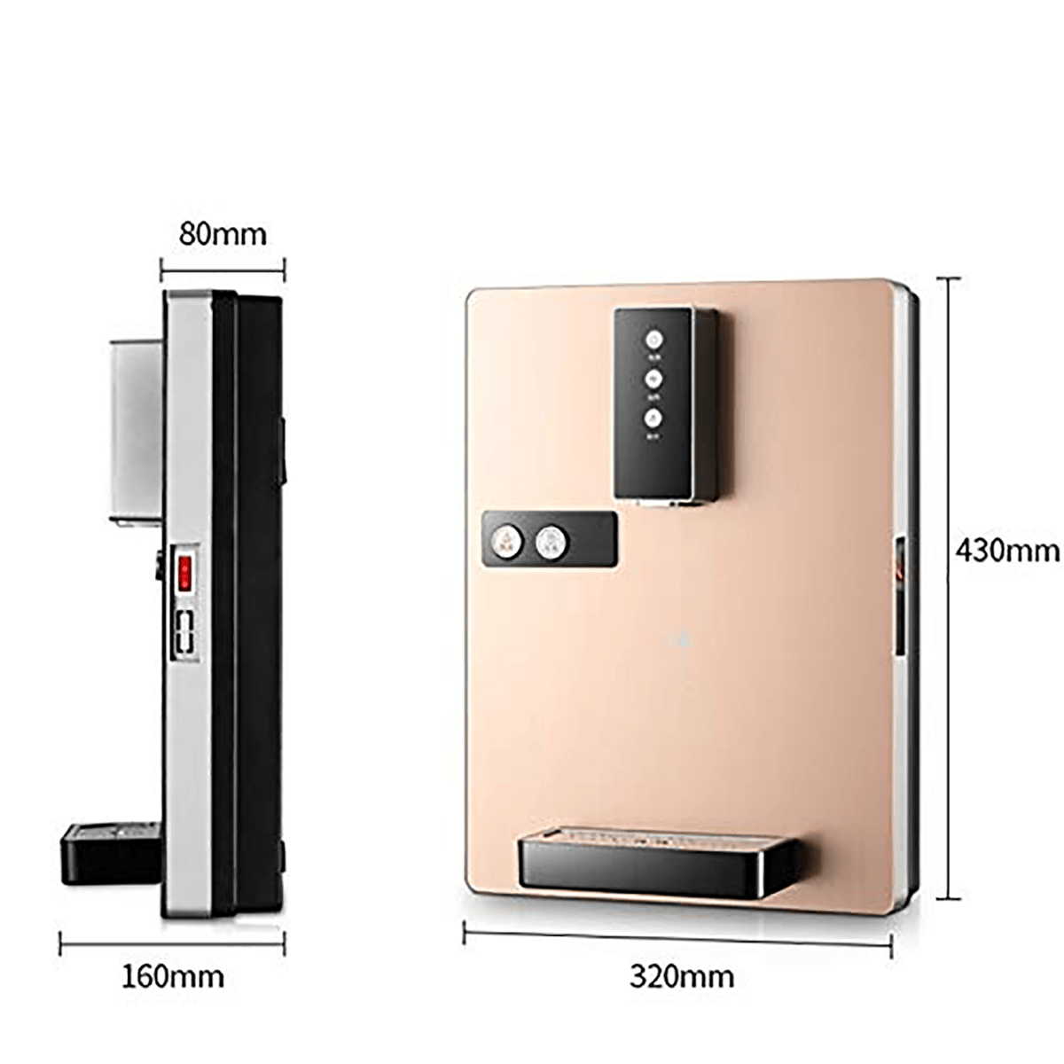 220V 2000W Multifunctional Hot/Cold/Ice Electric Water Dispenser Wall Mounting Water Heater Water Cooler Drinking Trendha