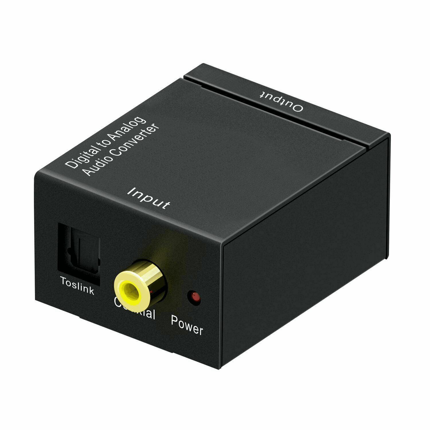 Digital Optical Coax to Analog RCA L/R Audio Converter Adapter with Fiber Cable Trendha