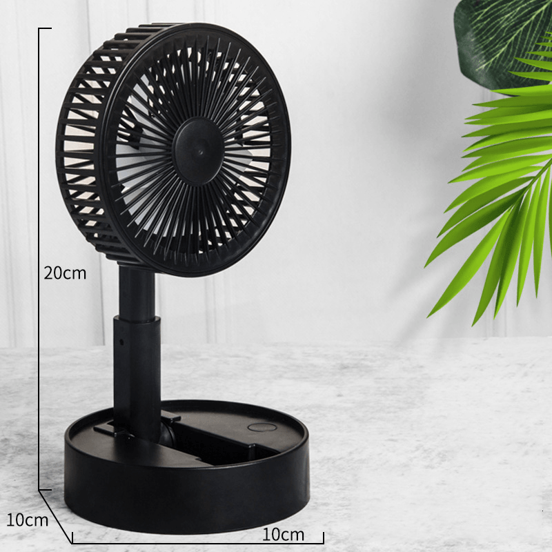 USB Rechargeable Handheld Fan 180 ° Flip Portable Desktop Office Fan Folding Retractable Fan Outdoor Mini Fan Trendha