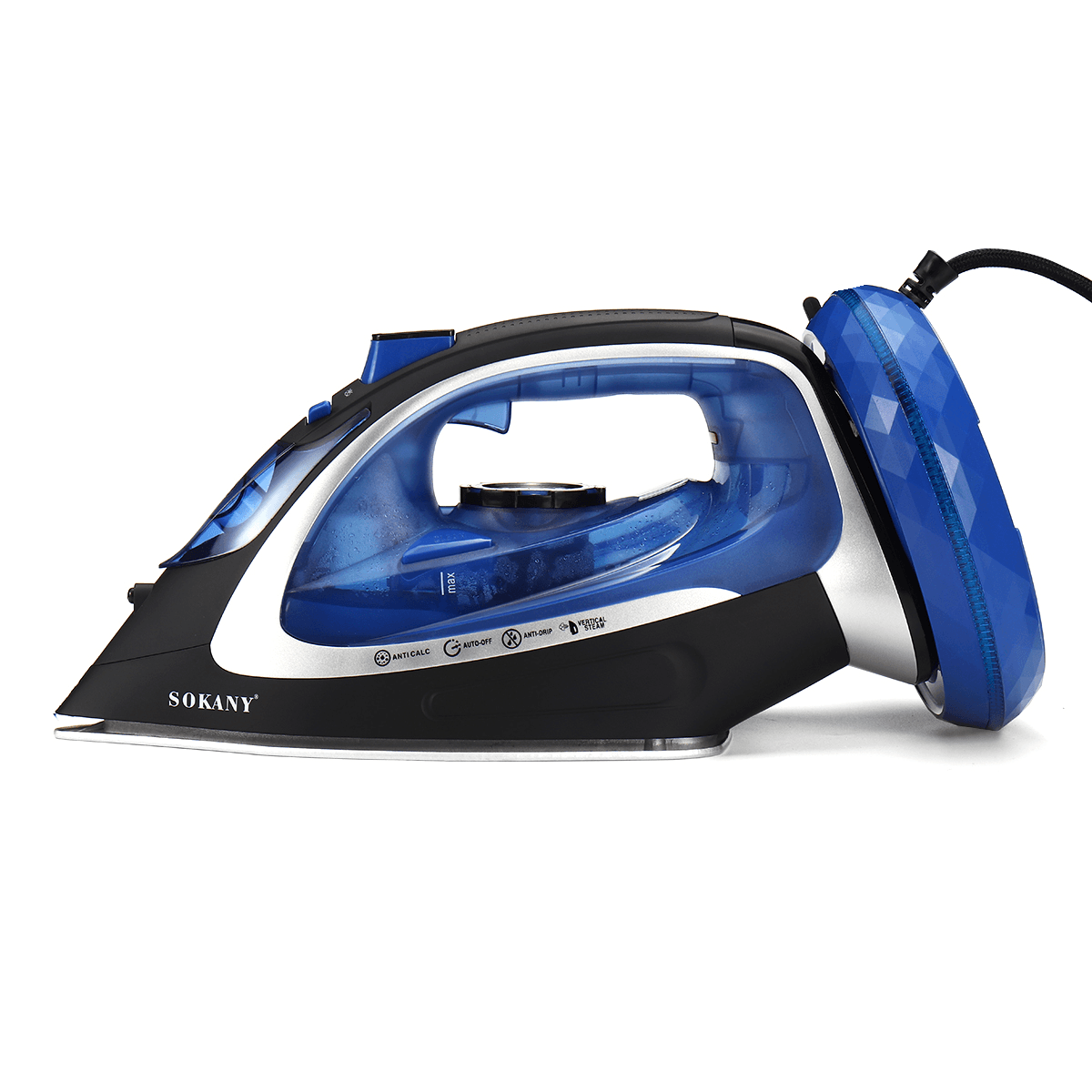 SOKANY 9518 2400W Rechargable Cordless Spray Steam Iron Clothes Steamer Anti-Drip Flat Hang Ironing Trendha