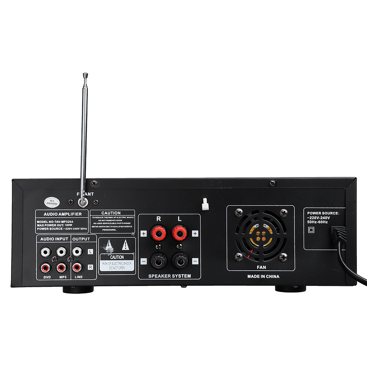 Teli BT-MP326C 2 CH Bluetooth EQ HIFI Amplifier Support FM USB Memory Card Microphone Trendha