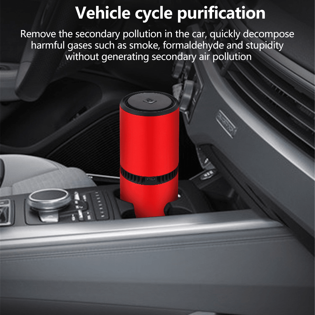 5V Negative Ion Car Air Purifier Car Demister USB Charging Removal of Formaldehyde PM2.5 for Home Office Trendha