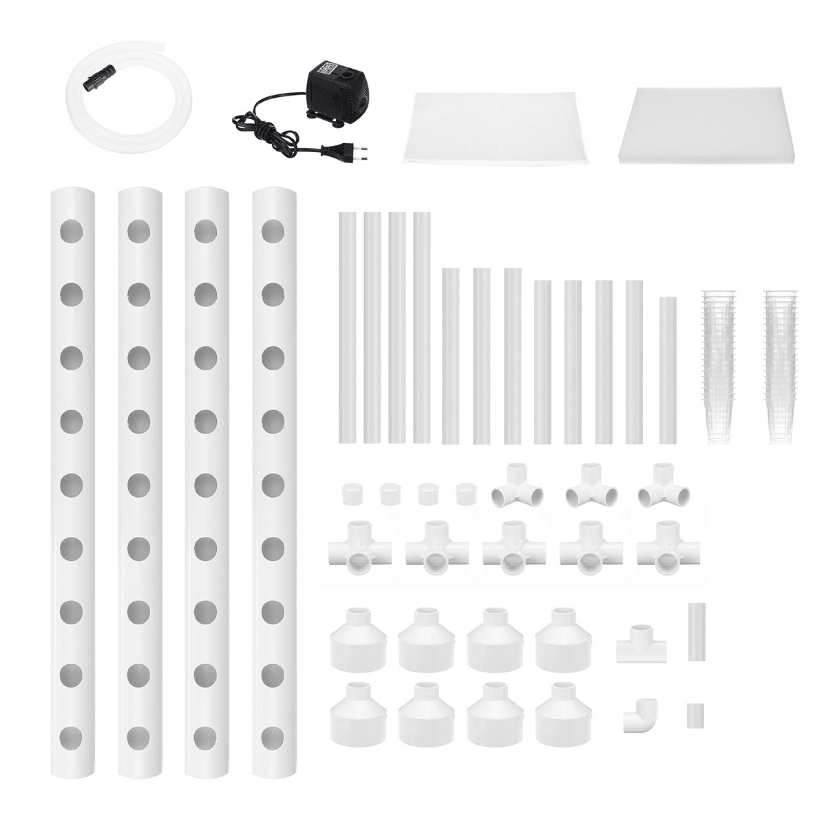 110-220V Hydroponic Grow Kit 36 Sites 4 Pipes 2-Layer Garden Plant Vegetable Tools Gardening Box Nursery Pots Hydroponic Rack dylinoshop