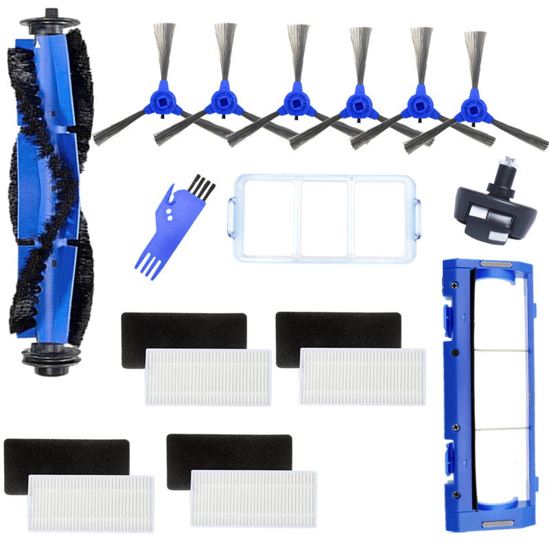 15Pcs Replacements for Eufy Robovac 11S Robovac 30 Vacuum Cleaner Parts Accessories Main Brush*1 Side Brushes*6 HEPA Filters*4 Primary Filter*1 Main Brush Cover*1 Cleaning Tool*1 Vacuum Cleaner Wheel*1 dylinoshop