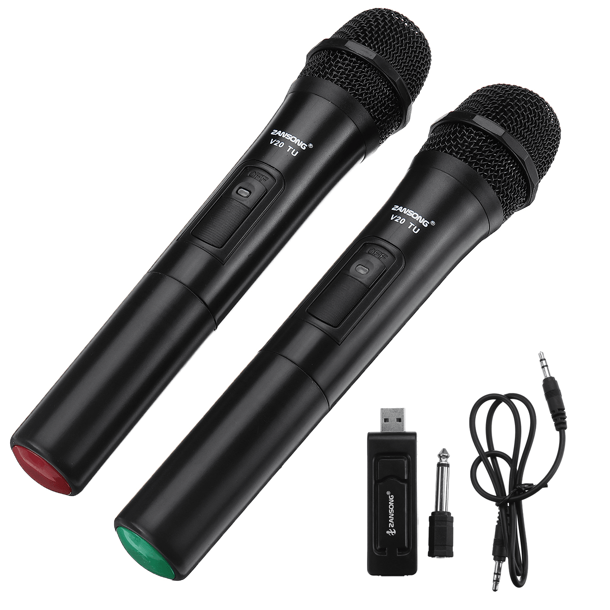 UHF USB 3.5Mm 6.35Mm Wireless Microphone Megaphone Mic with Receiver for Karaoke Speech Loudspeaker Trendha