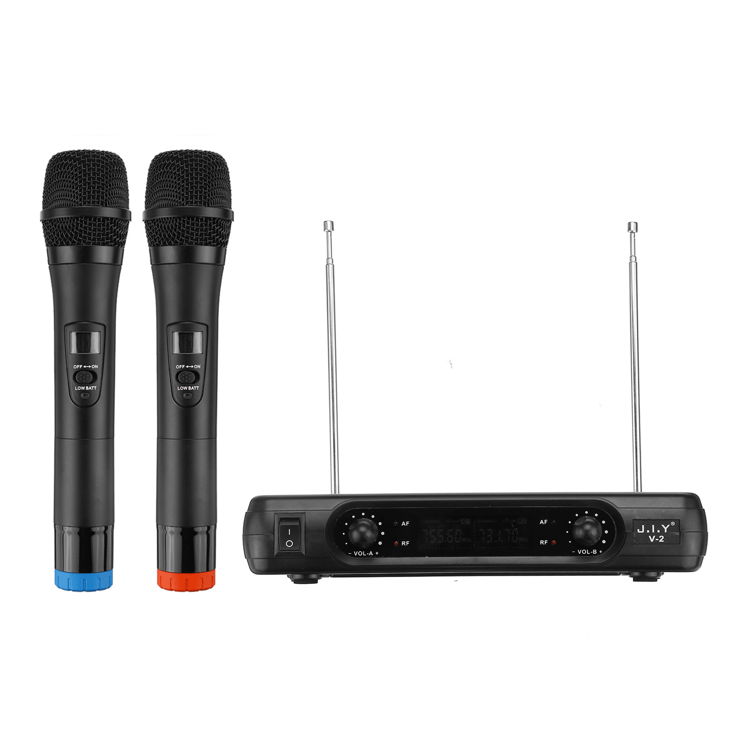 Professional UHF Dual Wireless Microphone System Kits 2 Channel Cordless Handheld Mic +Receiver Kareoke KTV Home Party Supplies Speakers Trendha