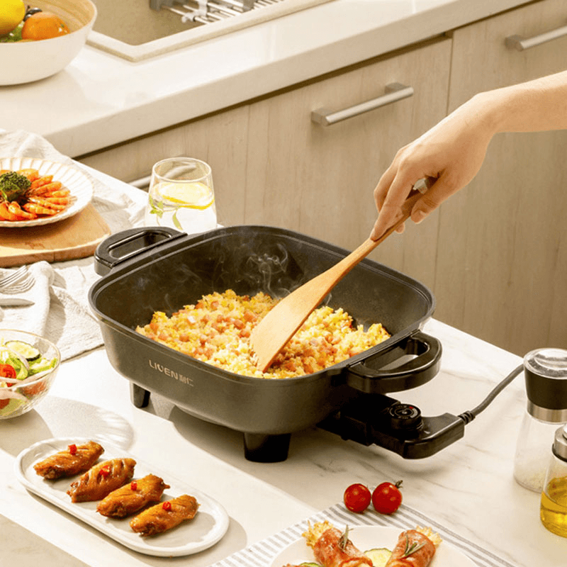 Liven DHG-558 Eletric Skillet 5.5L 1800W 5Gear Knob Control Hot Pot Non-Stick Pot from Ecological Chain Trendha