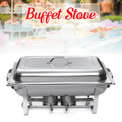 9L a Set Buffet Stove of Two Plates Variable Heat Control Food Warmer Storage Decor Decorations for Wedding Party Canteen dylinoshop