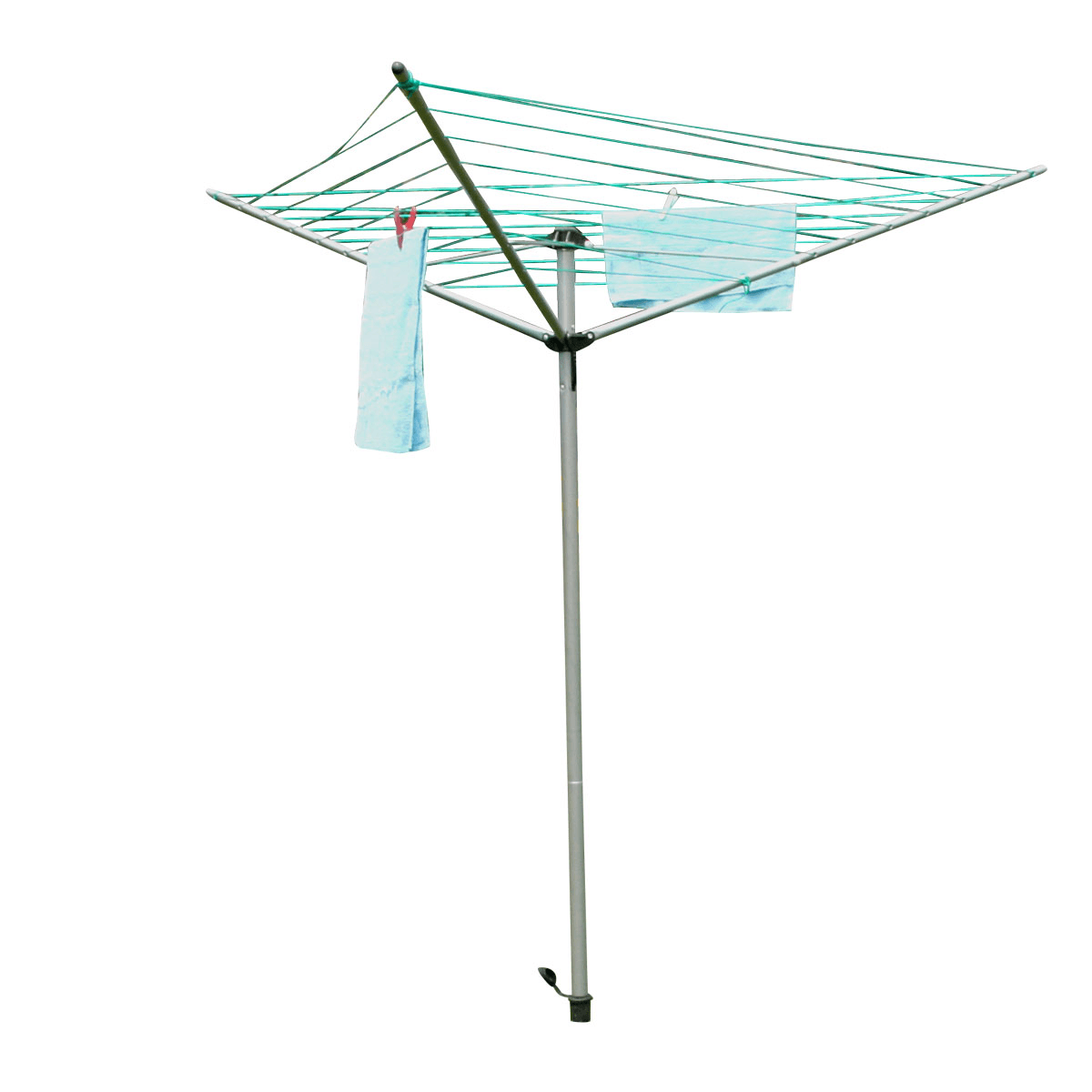 85FT-98FT Collapsible 3-Arm Outdoor Umbrella Drying Rack Clothes Hanging Airer Trendha