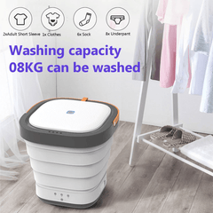 Portable Mini Clothes Washing Machine Foldable Sterilization Washer for Travel Home Camping Apartments Dorms RV Business Trendha