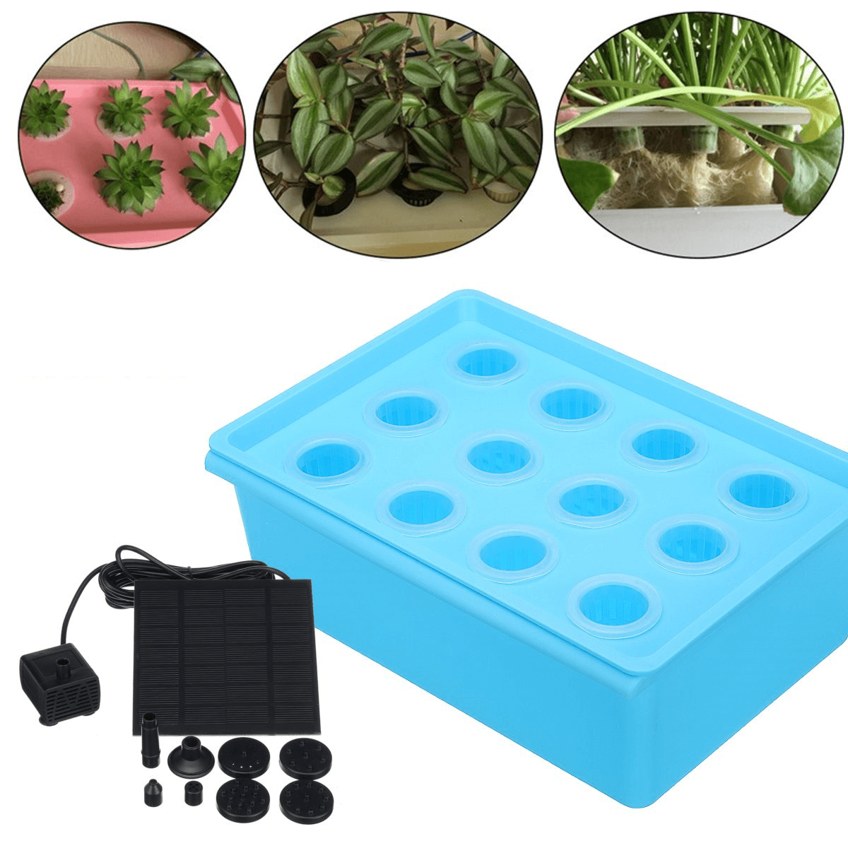 12 Holes Plant Site Hydroponic Garden Pots Planters System for Indoor Garden Cabinet Box Grow Kit Bubble Nursery Pots dylinoshop