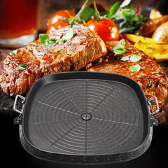 Portable BBQ Grill Tray Aluminum Cooking Plate Barbecue Griddle Pan Trendha