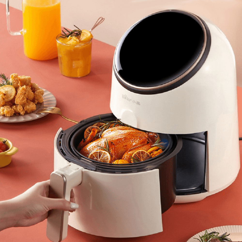 Bear QZG-A13R1 Air Fryer 3.2L Large Capacity 1300W Electric Hot Air Fryers Oven Oilless Cooker LED Digital Touchscreen with 8 Presets 360° Cycle Heating Nonstick Basket from Ecological Chain Trendha