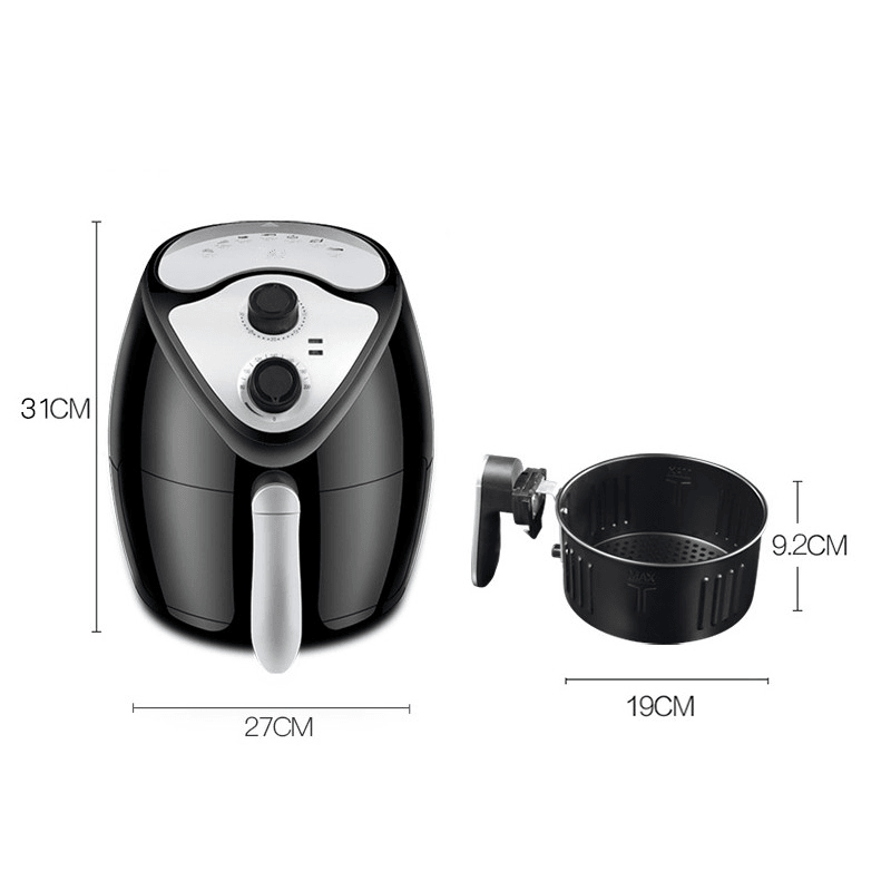 2.6L 1300W 110V Air Fryer Cooker Oven LCD Low Fat Health Free Food Frying Litre dylinoshop